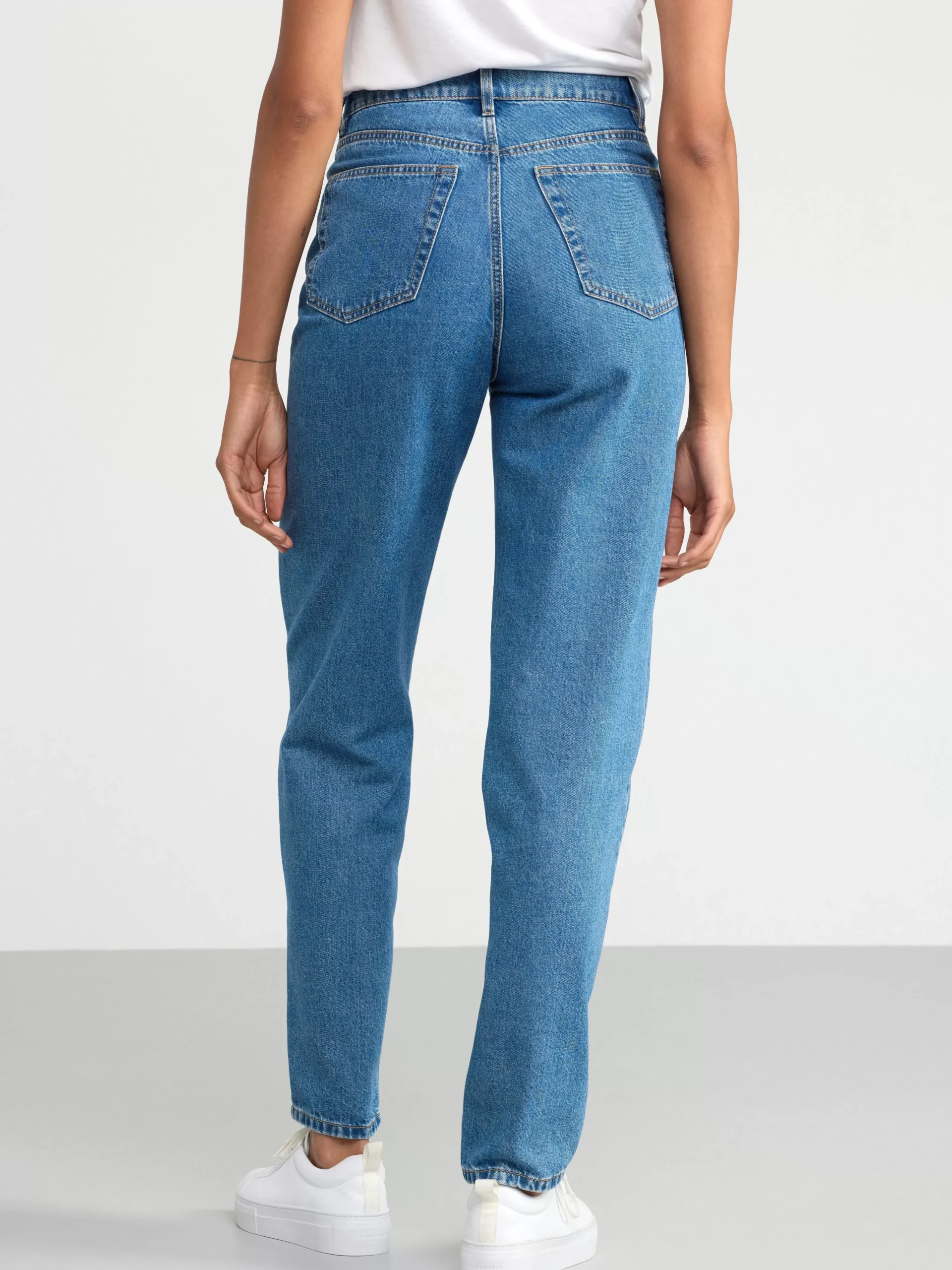 Jeans>Lindex Pam Mom High Waist Jeans Denim Blue