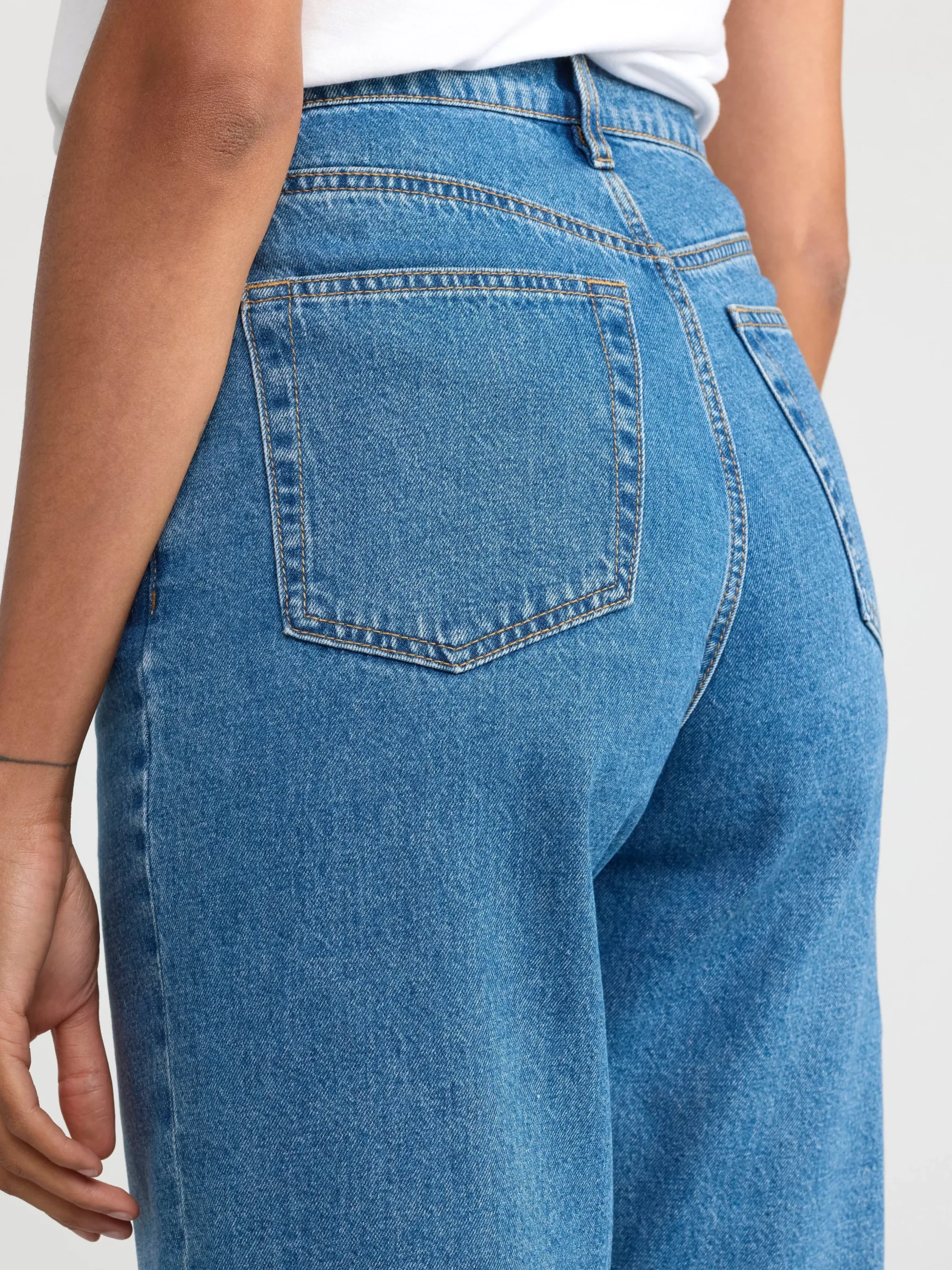 Jeans>Lindex Pam Mom High Waist Jeans Denim Blue