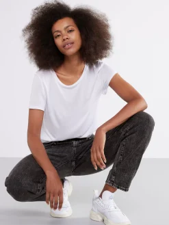 Jeans>Lindex Pam Mom High Waist Jeans Black