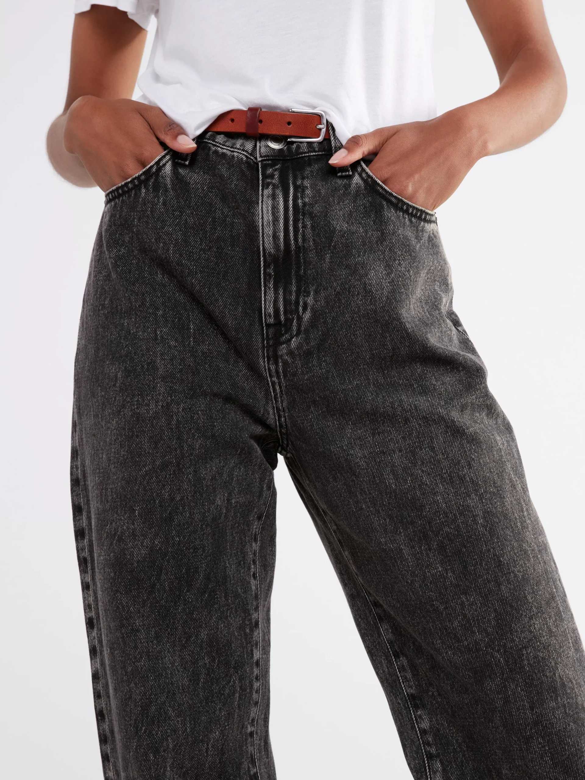Jeans>Lindex Pam Mom High Waist Jeans Black