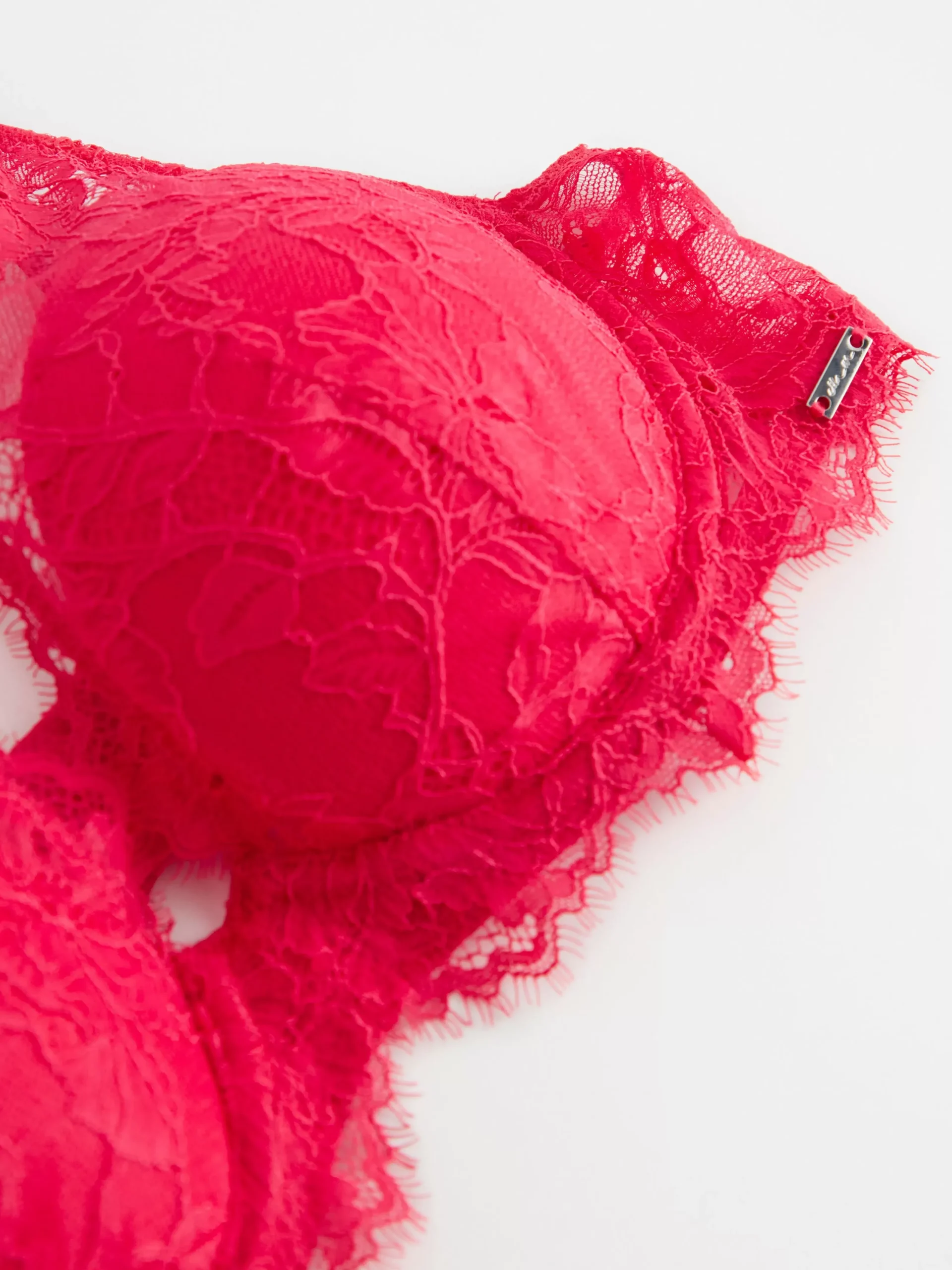 Bh>Lindex Peony Push-Up Bh Med Spets Red