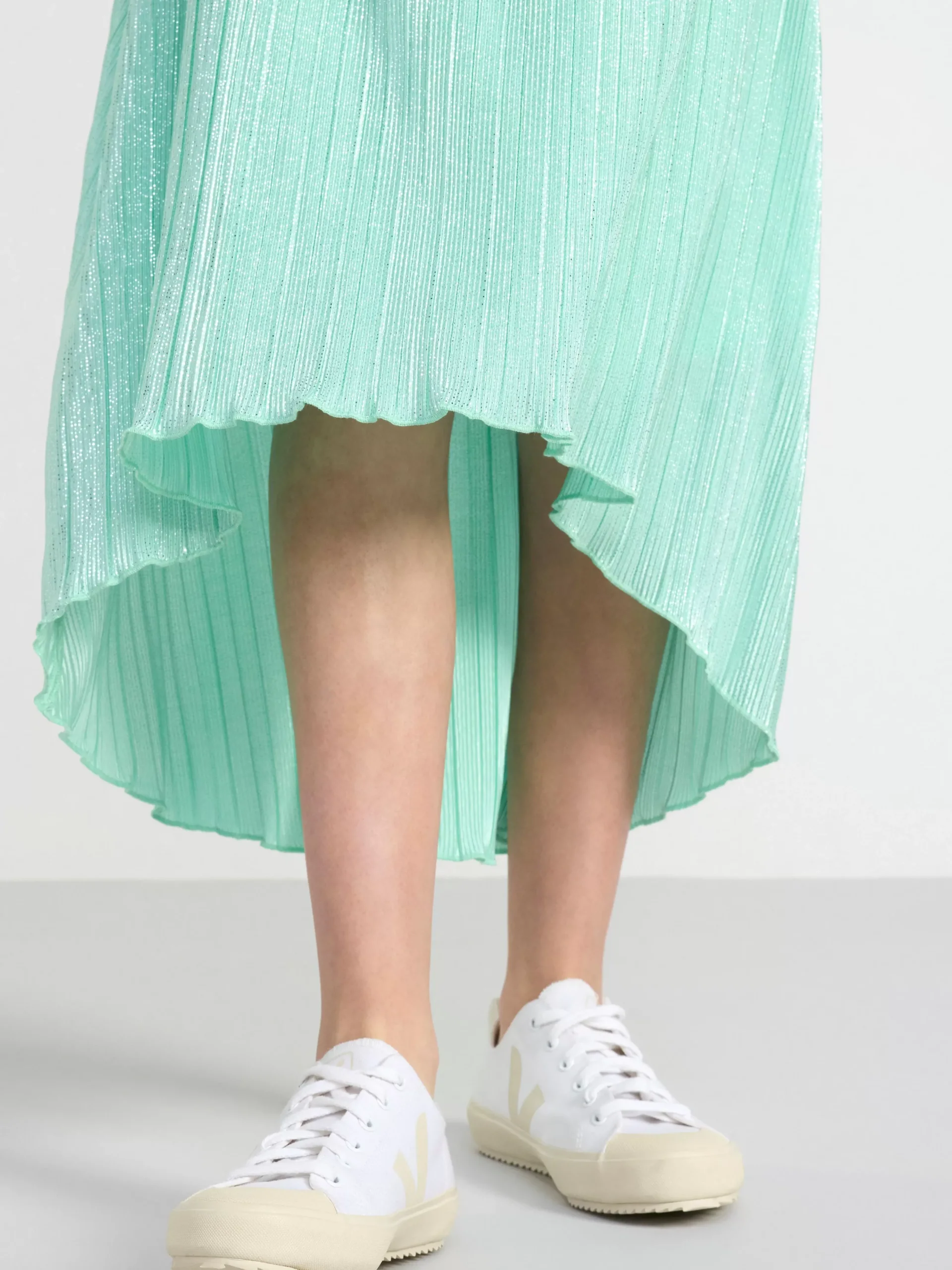 Klänningar>Lindex Plisserad Armlos Klanning Light Aqua