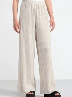 Byxor & Leggings>Lindex Plisserad Trikabyxa Light Beige