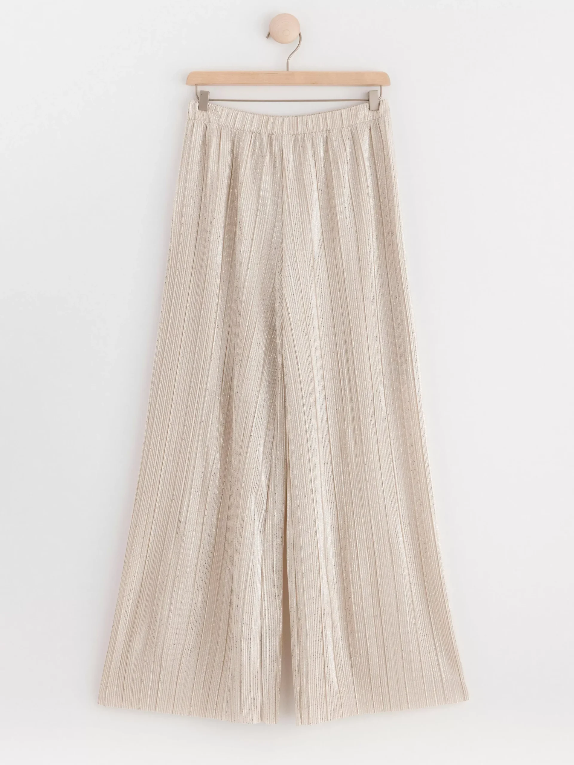 Byxor & Leggings>Lindex Plisserad Trikabyxa Light Beige