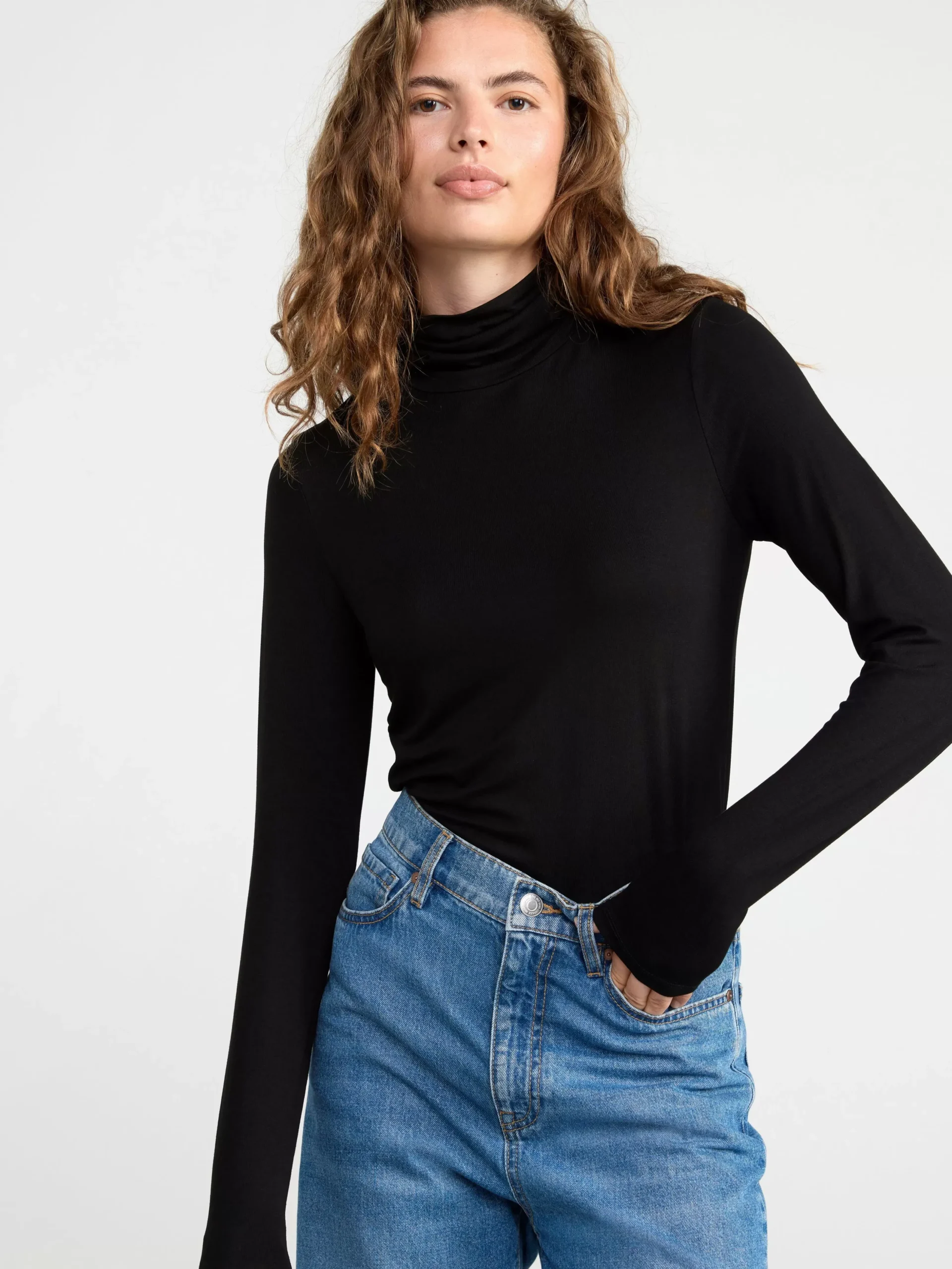Toppar & T-Shirts>Lindex Polotroja Black
