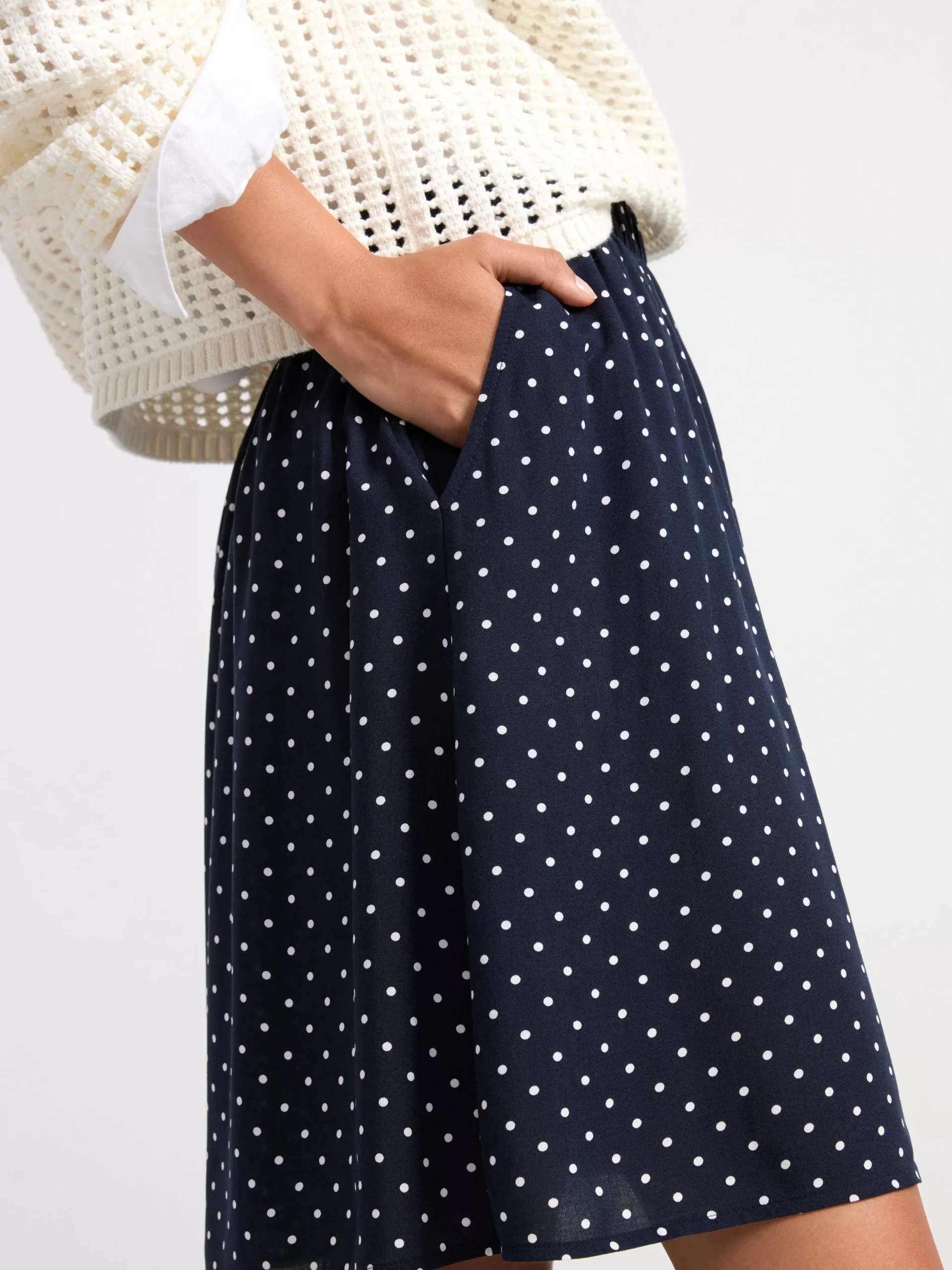 Kjolar>Lindex Prickig Minikjol Dark Navy