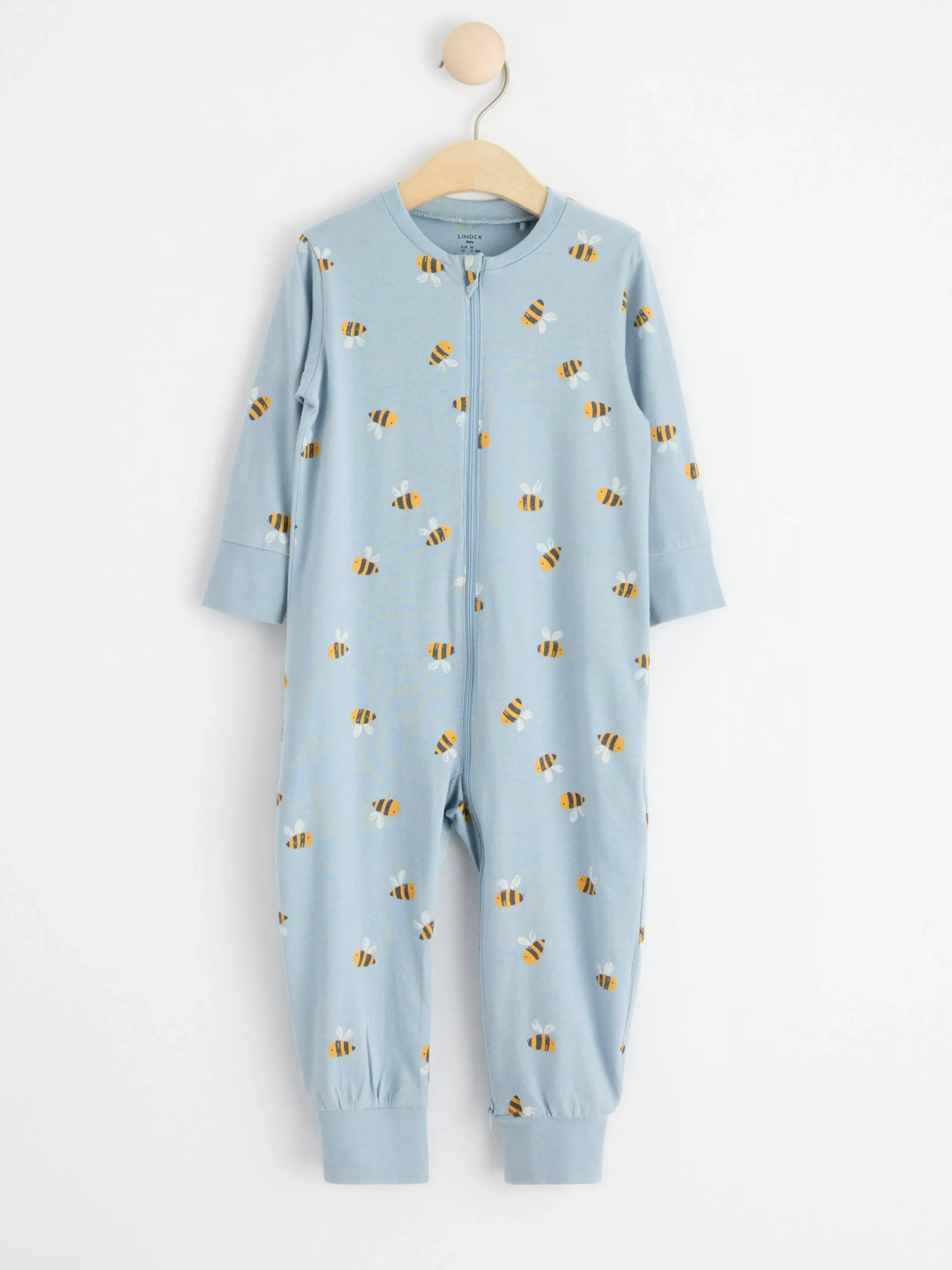 Pyjamas>Lindex Pyjamas Med Humlor Light Dusty Blue