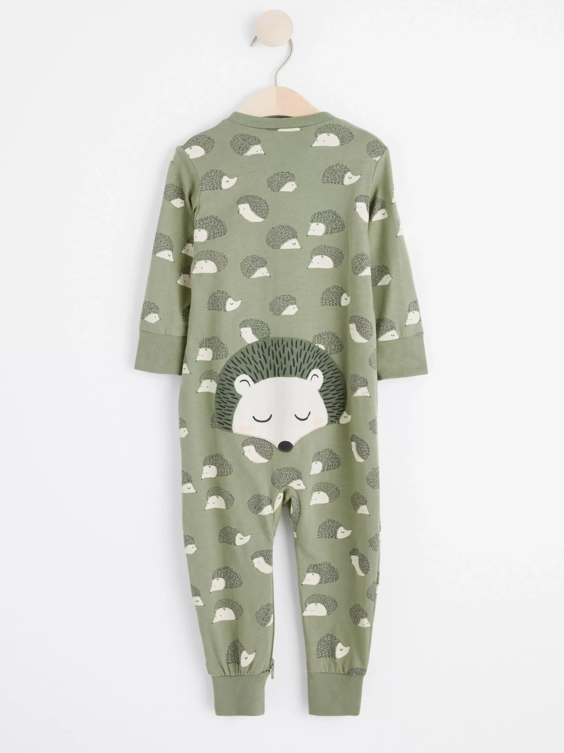 Pyjamas>Lindex Pyjamas Med Igelkottar Och Applikation Baktill Dusty Green
