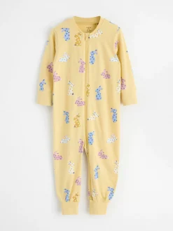 Pyjamas>Lindex Pyjamas Med Kaniner Light Dusty Yellow