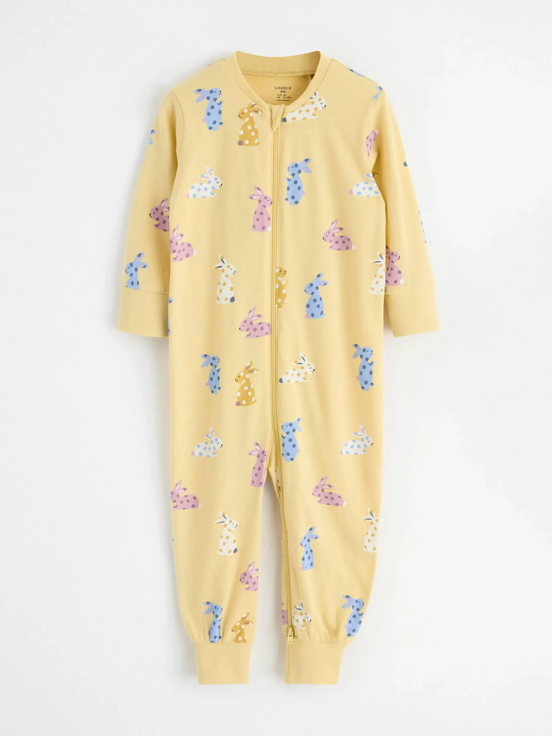 Pyjamas>Lindex Pyjamas Med Kaniner Light Dusty Yellow