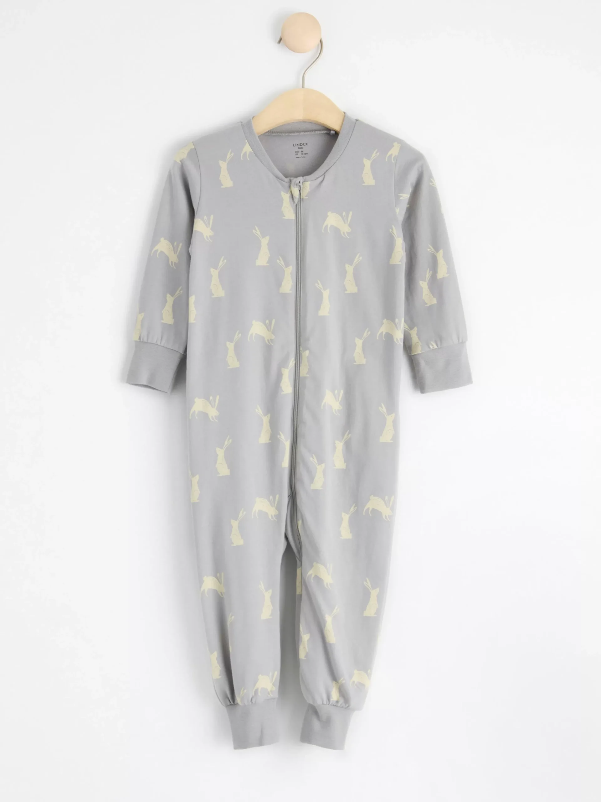 Pyjamas>Lindex Pyjamas Med Kaniner Light Grey