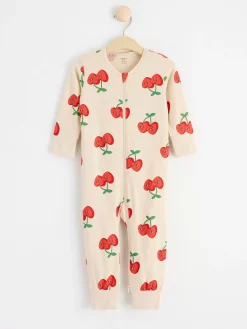 Pyjamas>Lindex Pyjamas Med Korsbarshjartan Light Beige