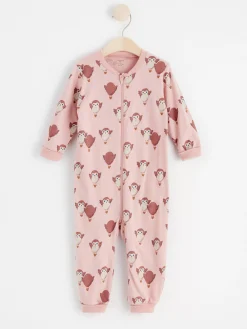 Pyjamas>Lindex Pyjamas Med Ugglor Dusty Pink