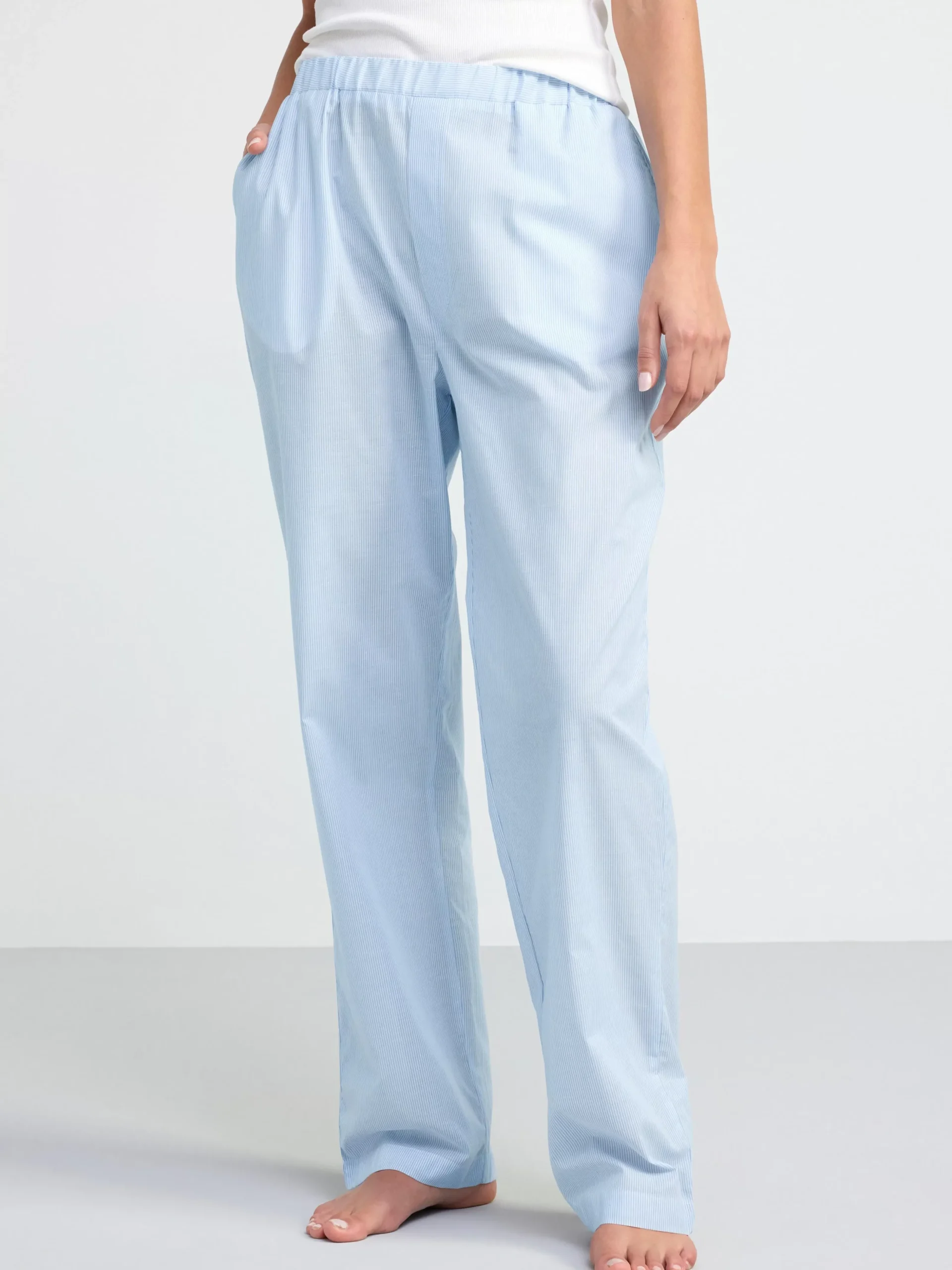 Nattplagg>Lindex Pyjamasbyxor I Bomull Blue