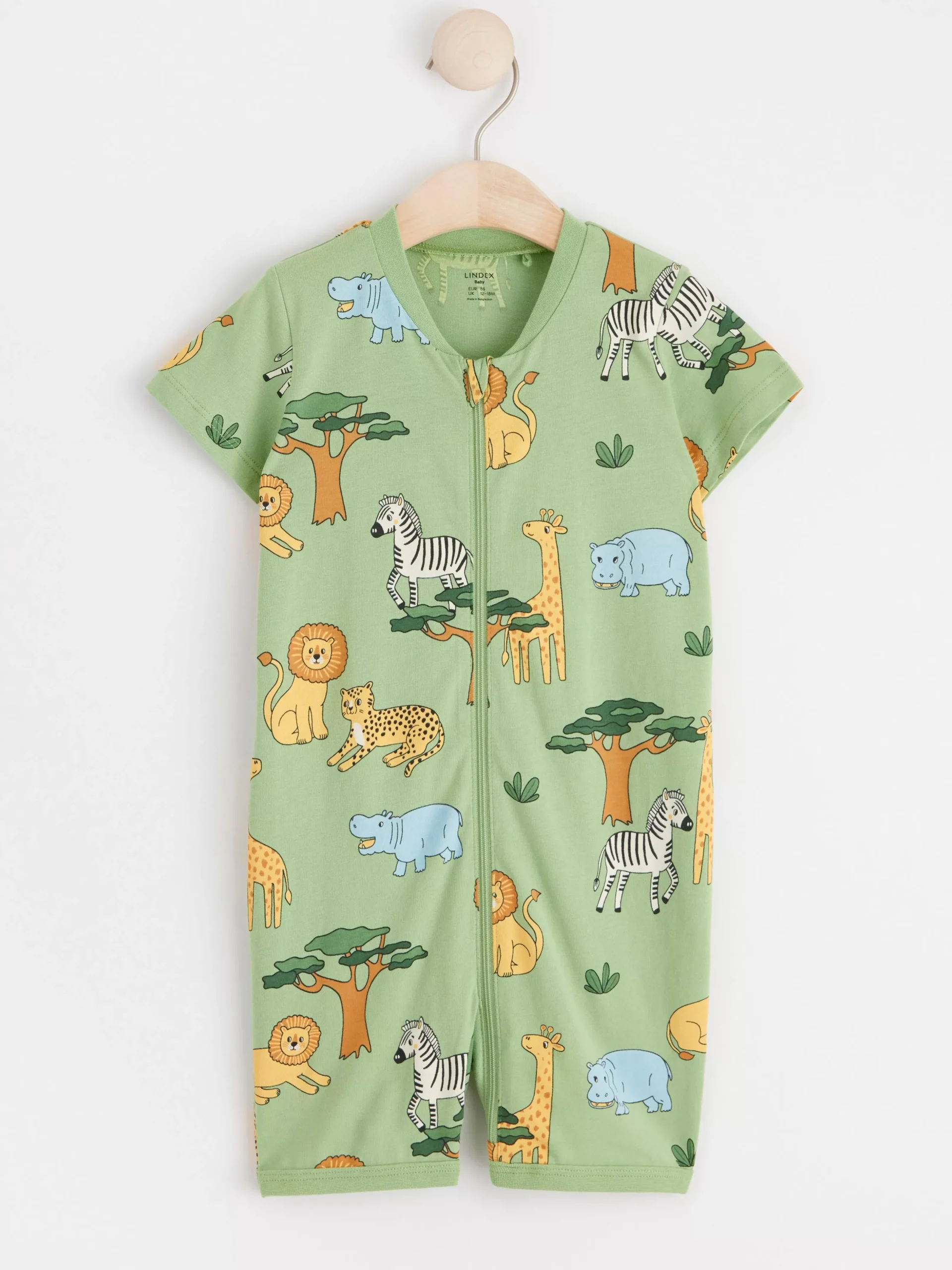 Pyjamas>Lindex Pyjamasromper Med Djur Green
