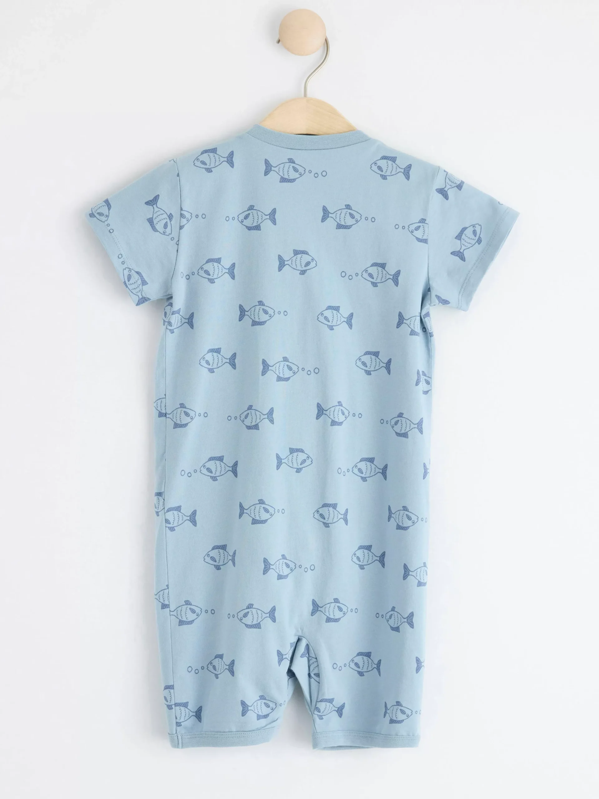 Pyjamas>Lindex Pyjamasromper Med Fiskar Light Dusty Blue
