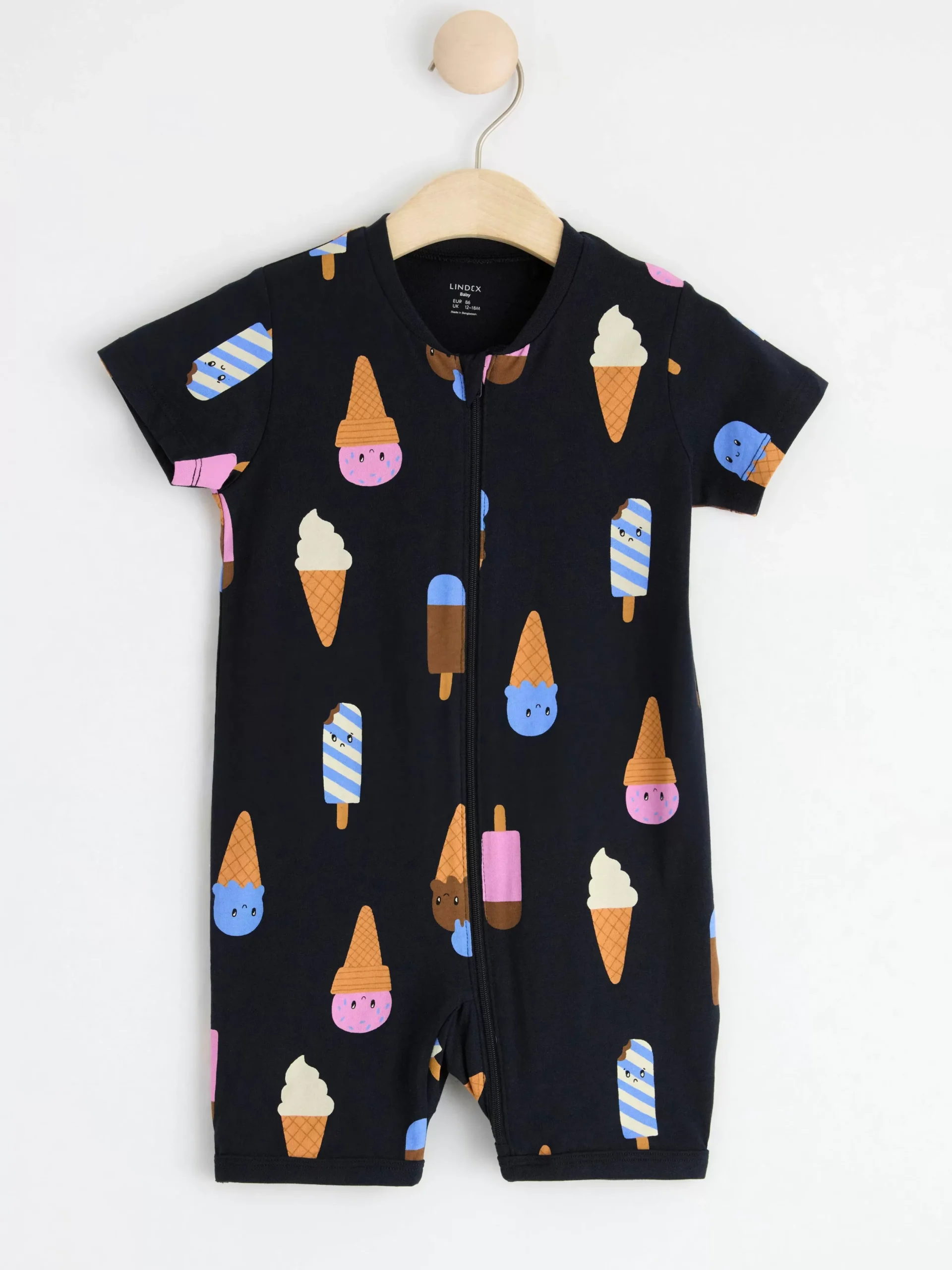 Pyjamas>Lindex Pyjamasromper Med Glassar Dark Navy