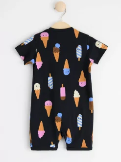 Pyjamas>Lindex Pyjamasromper Med Glassar Dark Navy