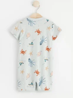 Pyjamas>Lindex Pyjamasromper Med Havsmonster Light Aqua