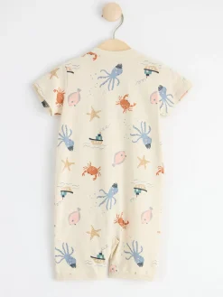 Pyjamas>Lindex Pyjamasromper Med Havsmonster Light Beige