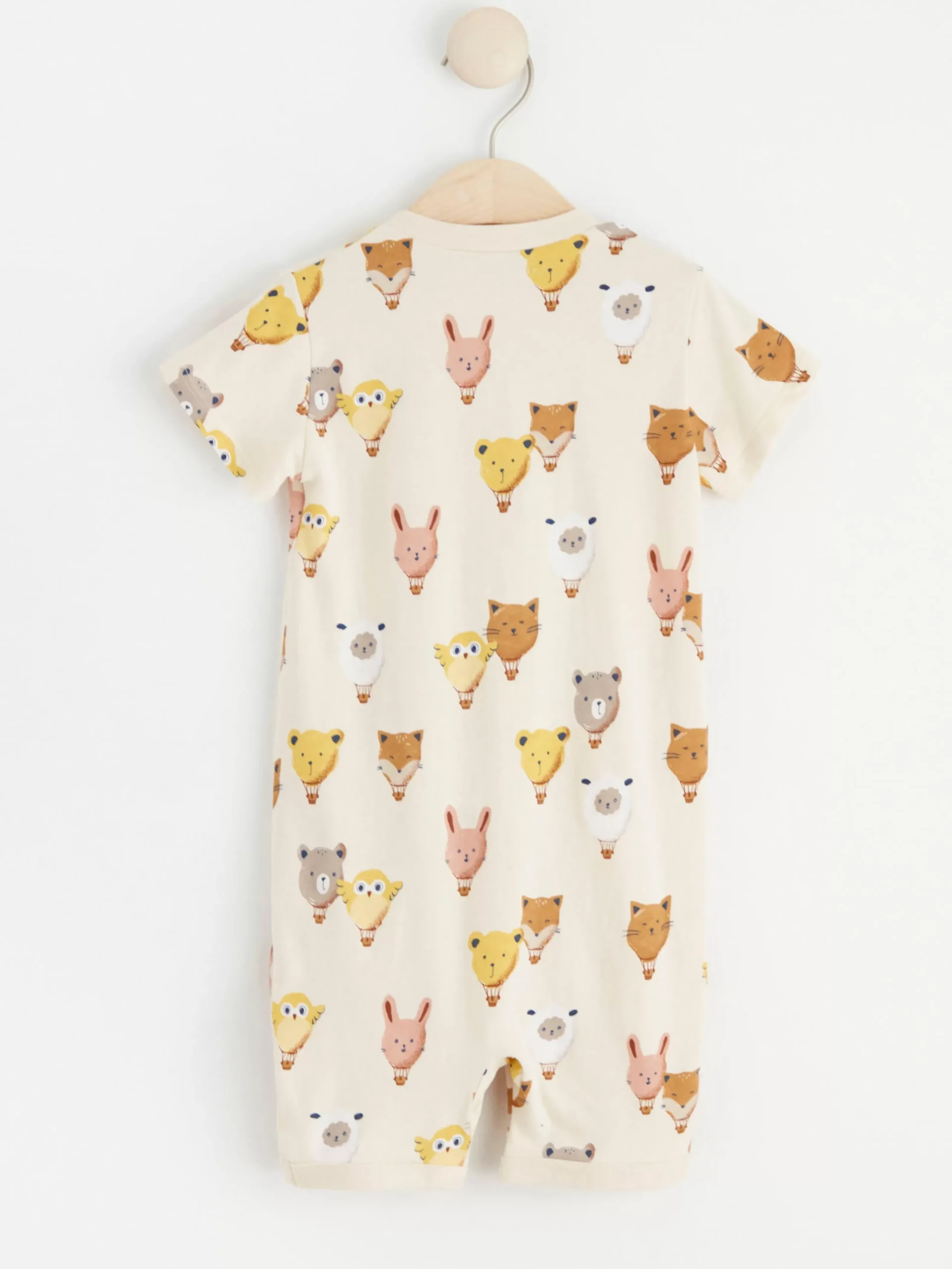 Pyjamas>Lindex Pyjamasromper Med Heltackande Monster Light Beige