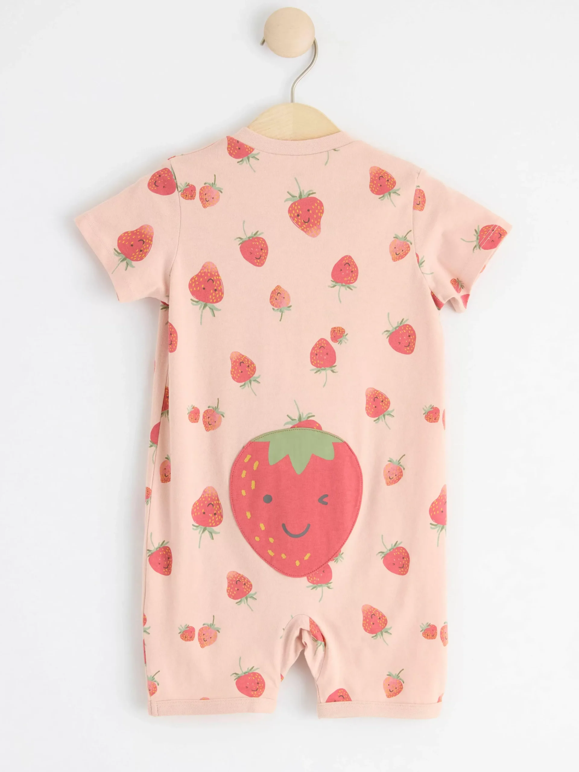 Pyjamas>Lindex Pyjamasromper Med Jordgubbar Light Dusty Pink
