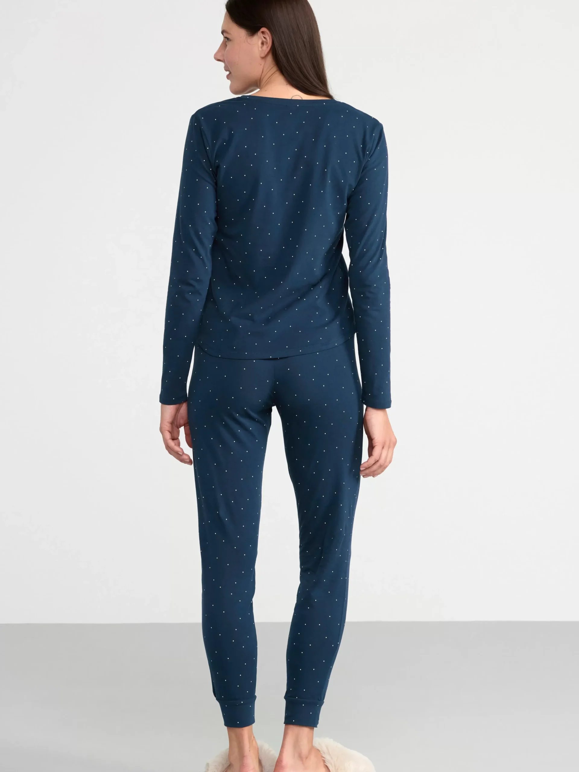 Nattplagg>Lindex Pyjamasset I Mjuk Trika Navy