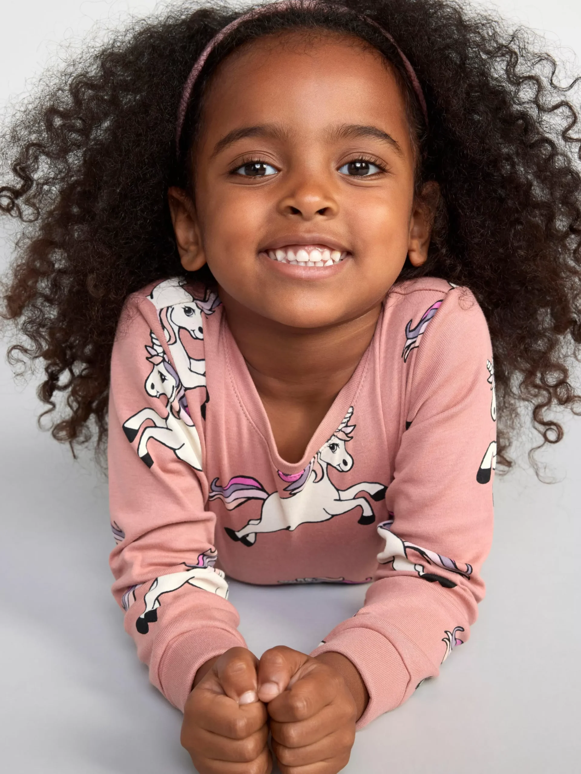 Nattplagg>Lindex Pyjamasset Med Enhorningar Dusty Pink