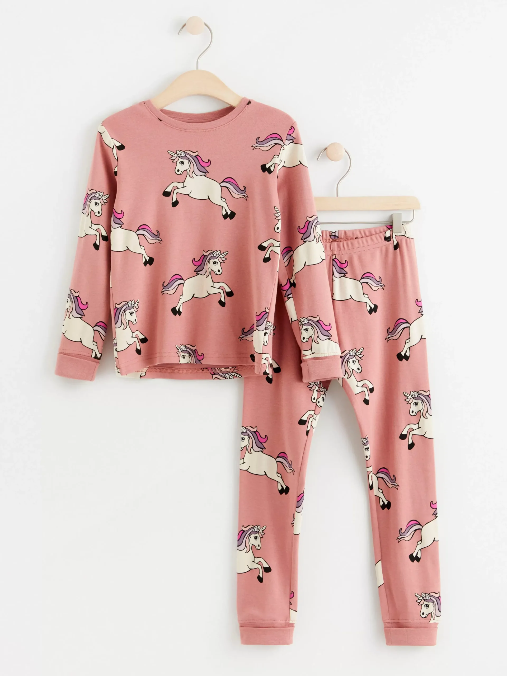 Nattplagg>Lindex Pyjamasset Med Enhorningar Dusty Pink