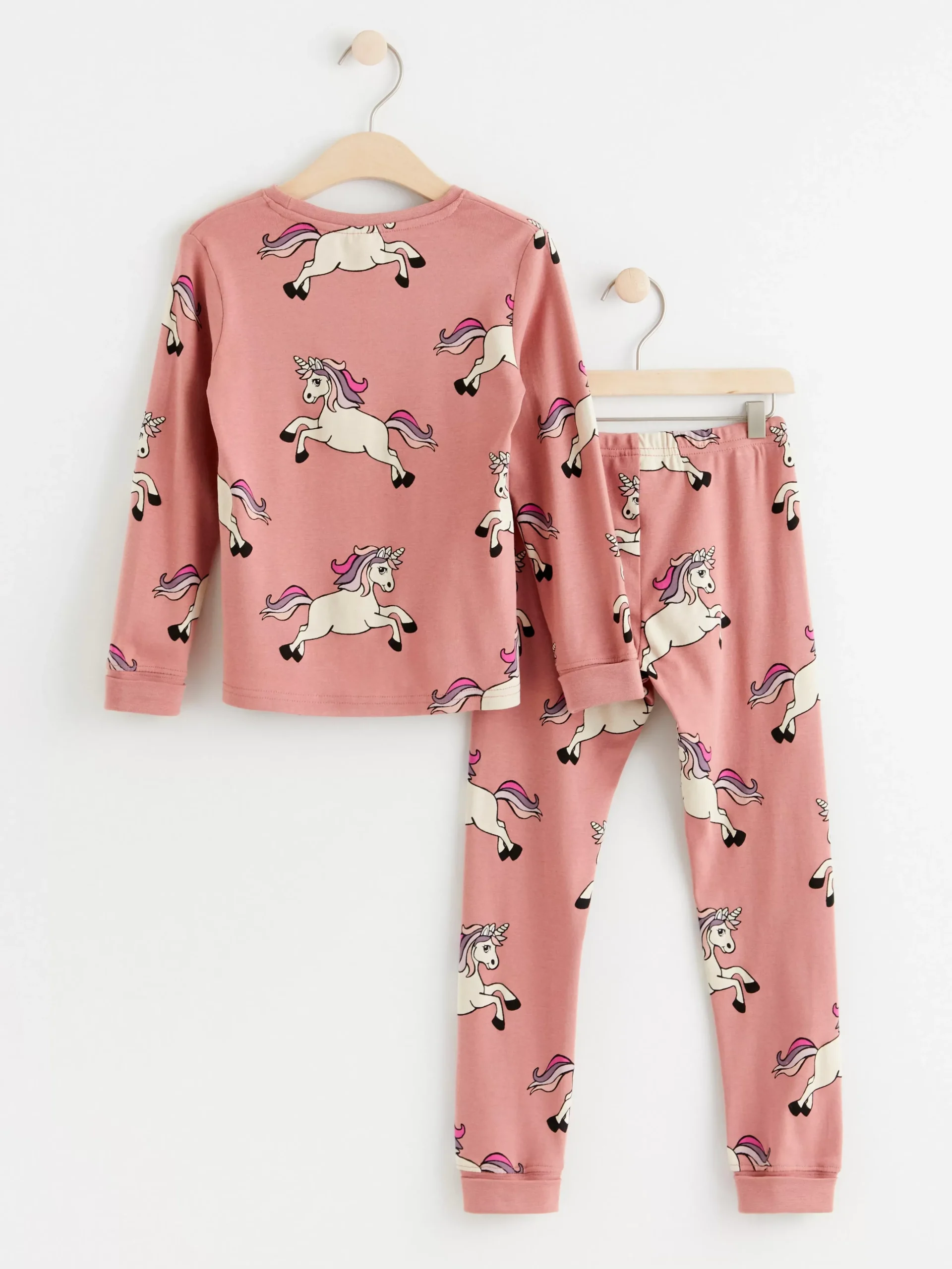 Nattplagg>Lindex Pyjamasset Med Enhorningar Dusty Pink