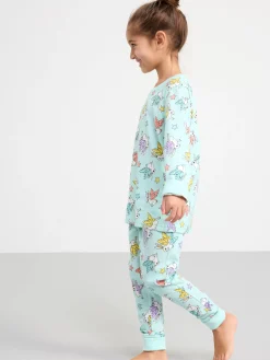 Nattplagg>Lindex Pyjamasset Med Kaniner Light Green