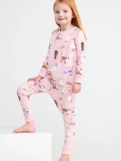 Nattplagg>Lindex Pyjamasset Med Katter Och Fjarilar Light Pink