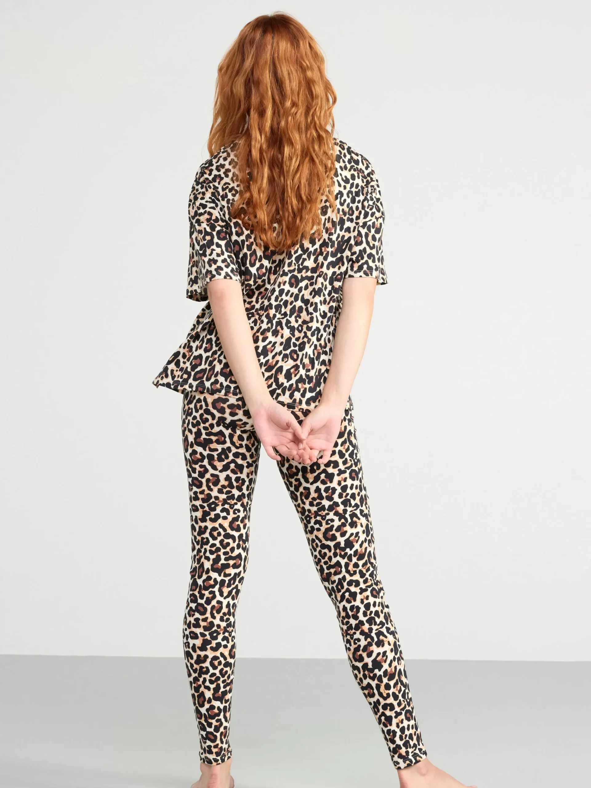 Nattplagg>Lindex Pyjamasset Med Leggings Black