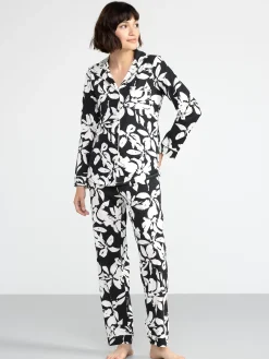 Nattplagg>Lindex Pyjamasset Med Skjorta Och Byxa. Black