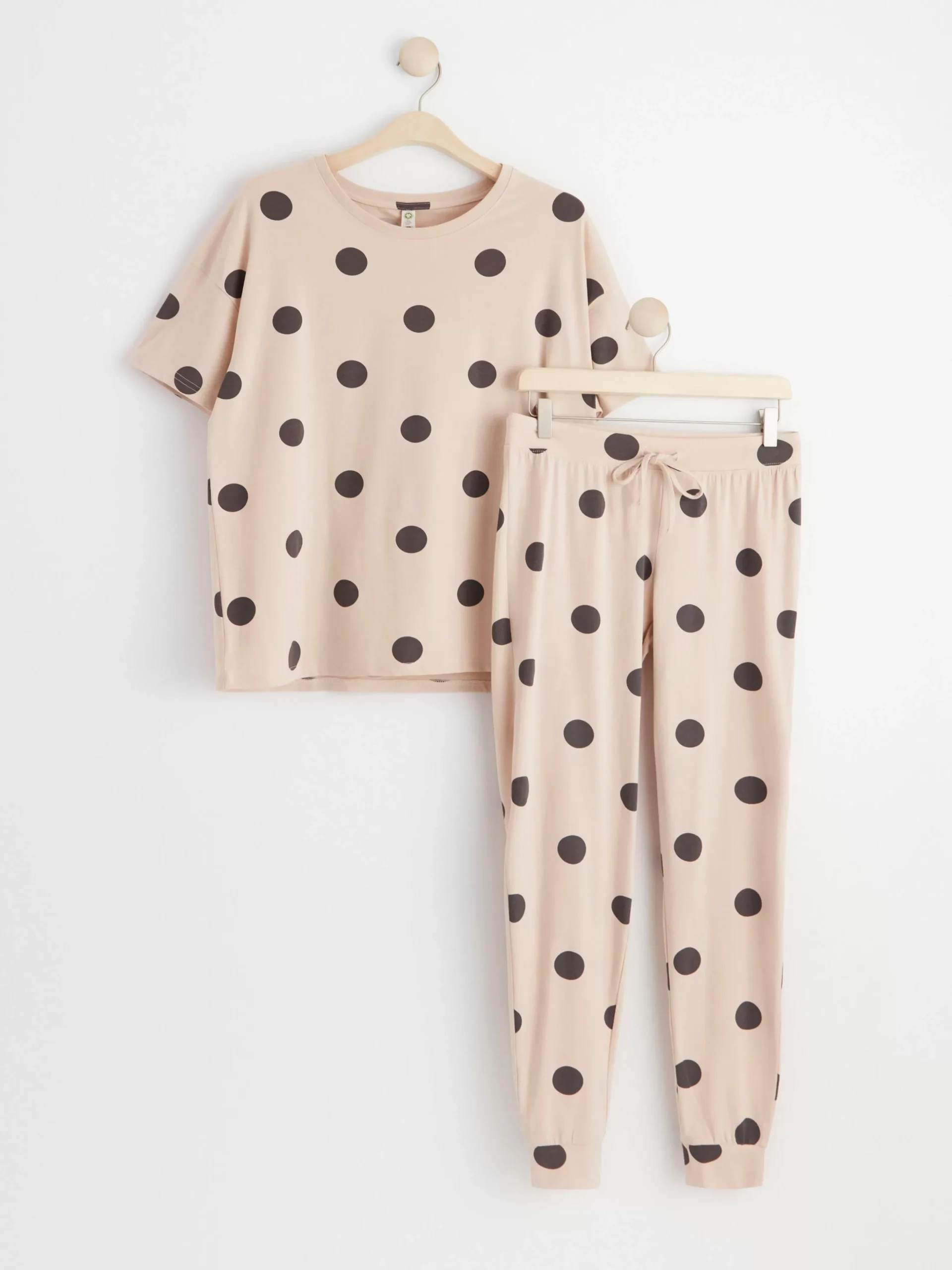 Nattplagg>Lindex Pyjamasset Med T-Shirt Och Byxa Light Beige