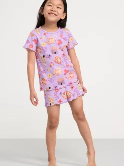 Nattplagg>Lindex Pyjamasset Med T-Shirt Och Shorts Light Lilac