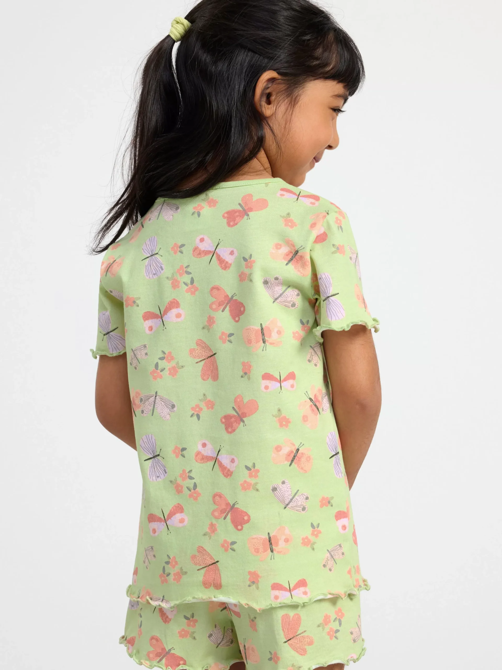 Nattplagg>Lindex Pyjamasset Med T-Shirt Och Shorts Light Dusty Green