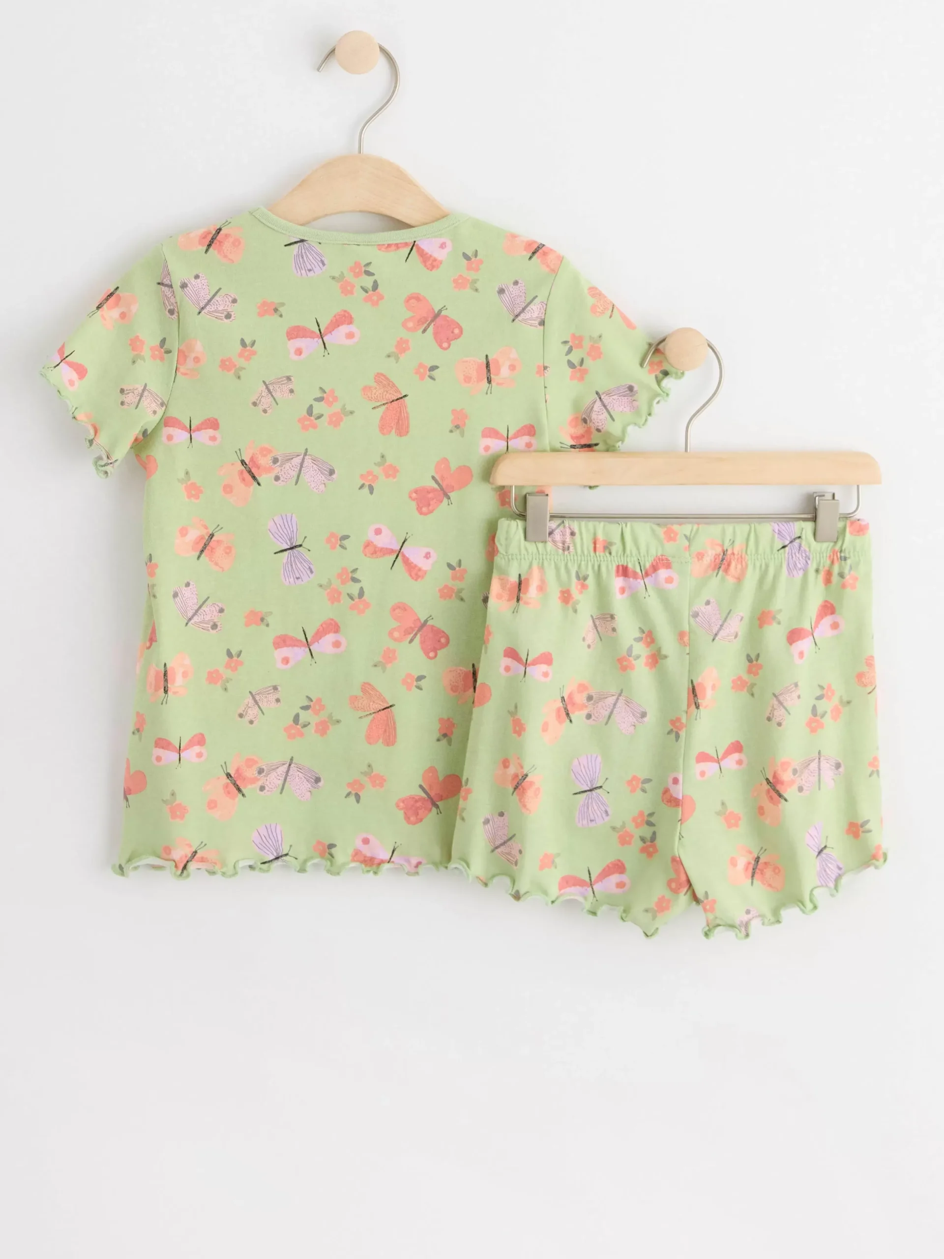 Nattplagg>Lindex Pyjamasset Med T-Shirt Och Shorts Light Dusty Green
