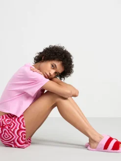 Nattplagg>Lindex Pyjamasset Med T-Shirt Och Shorts Light Pink