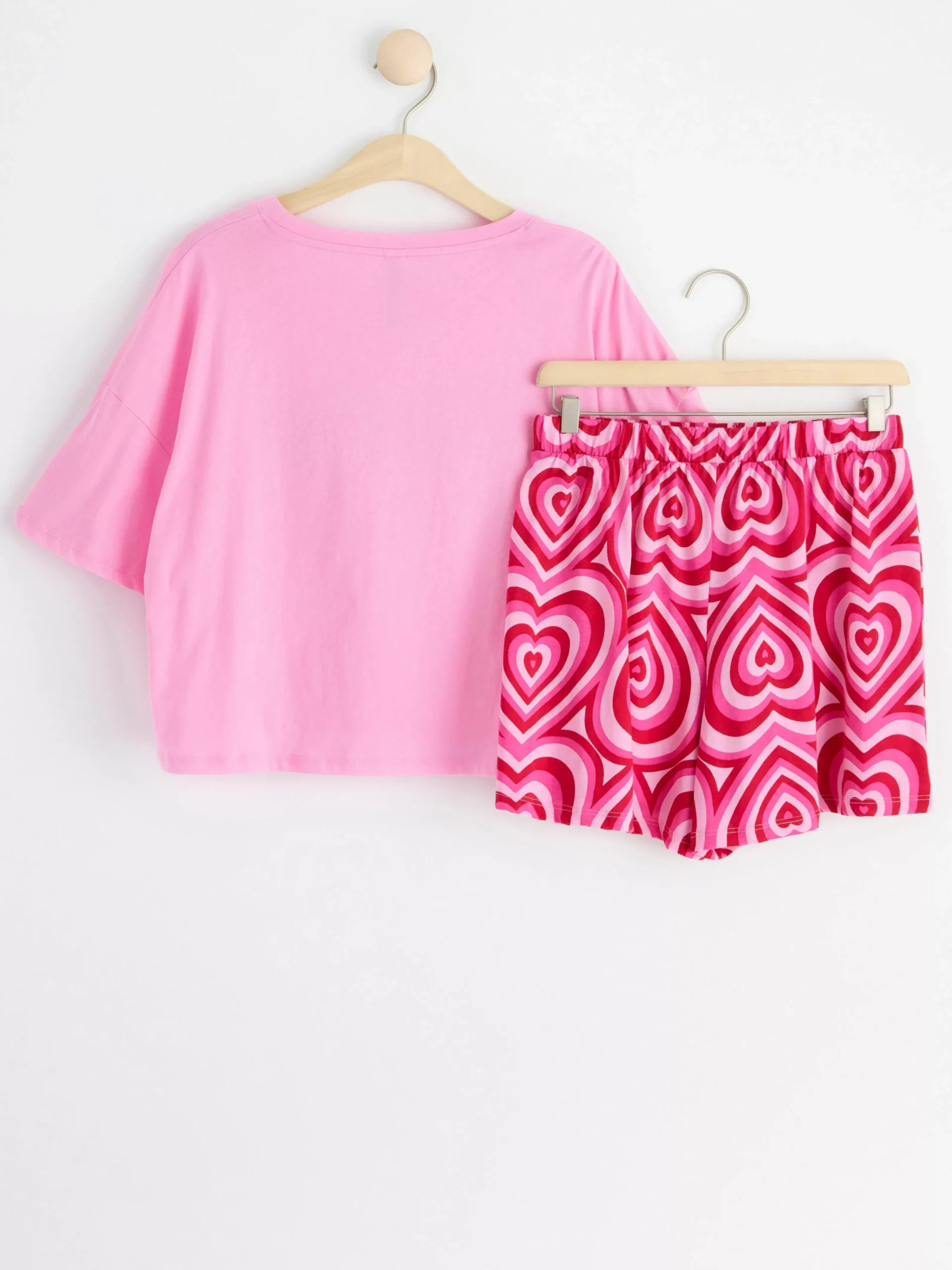 Nattplagg>Lindex Pyjamasset Med T-Shirt Och Shorts Light Pink