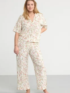 Nattplagg>Lindex Pyjamasset Med T-Shirt Och Byxor White