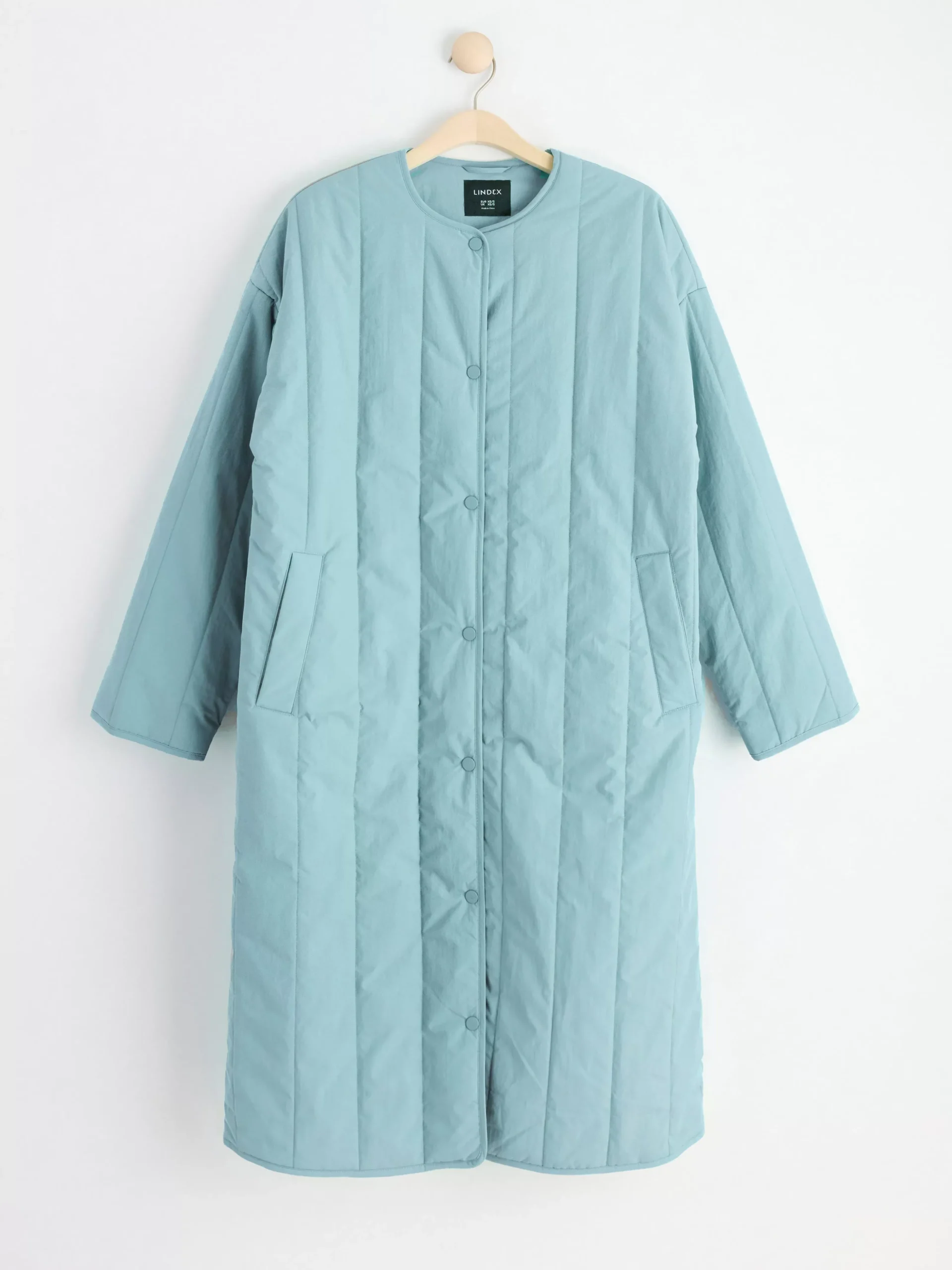 Ytterkläder>Lindex Quiltad Vattenavvisande Kappa Light Dusty Turquoise