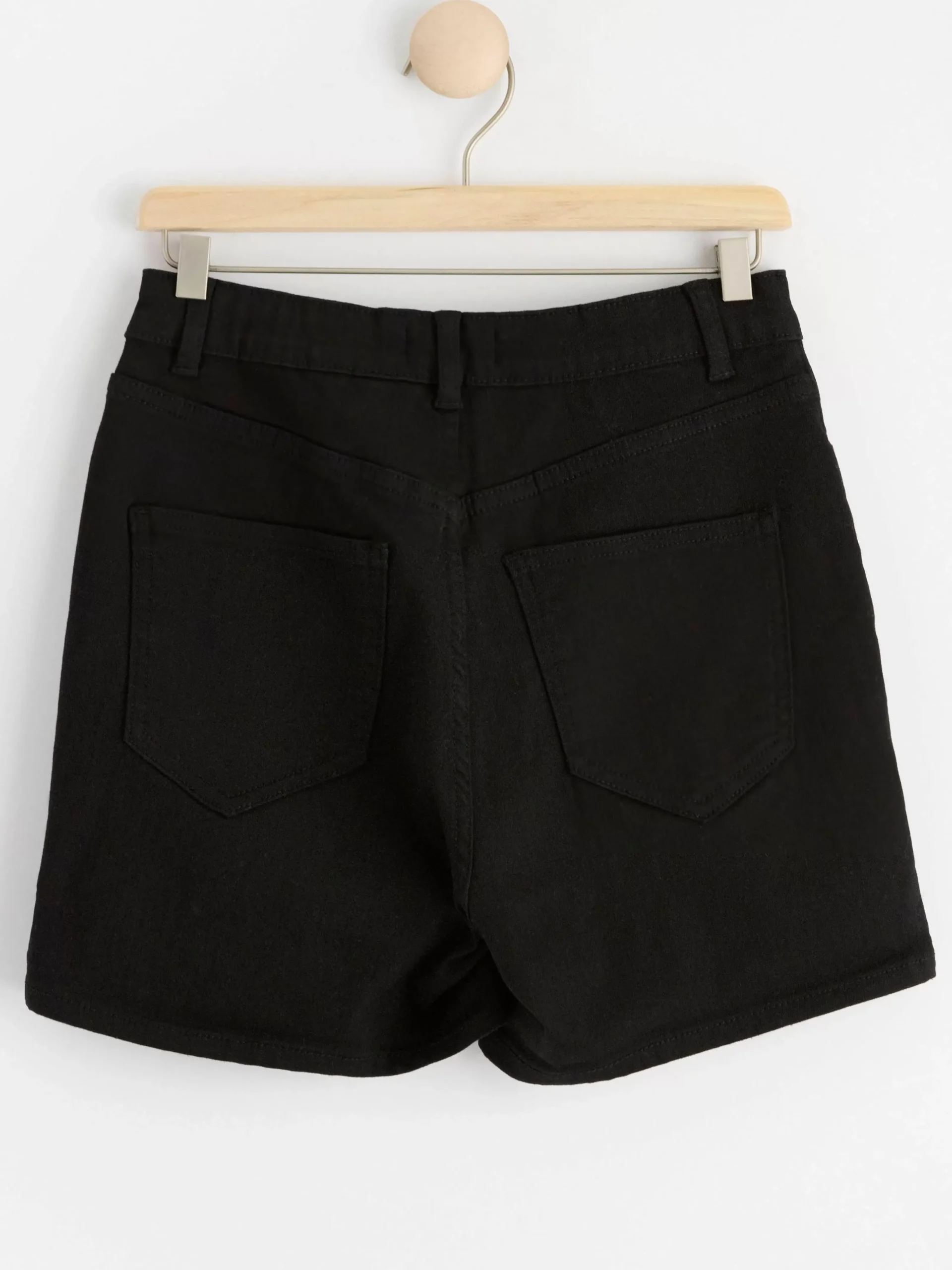 Byxor & Leggings>Lindex Raka Twillshorts Med Hog Midja Black