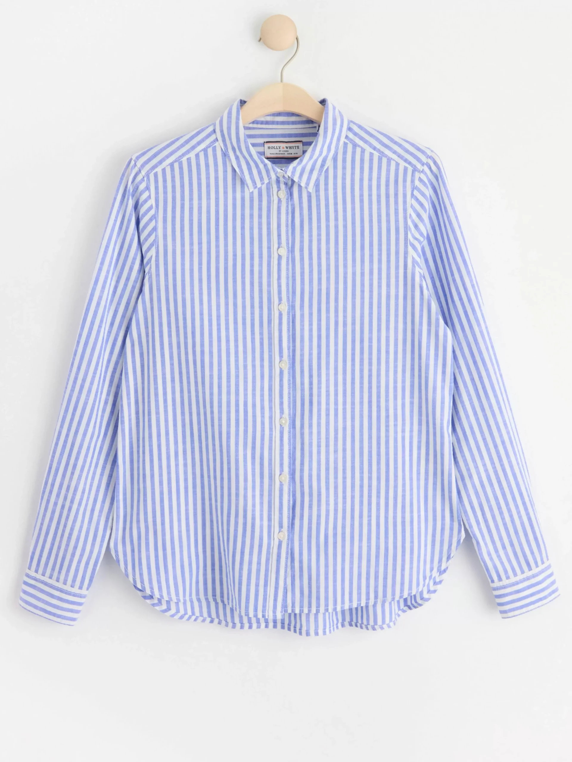 Blusar & Skjortor>Lindex Randig Bomullsskjorta Dk Blue