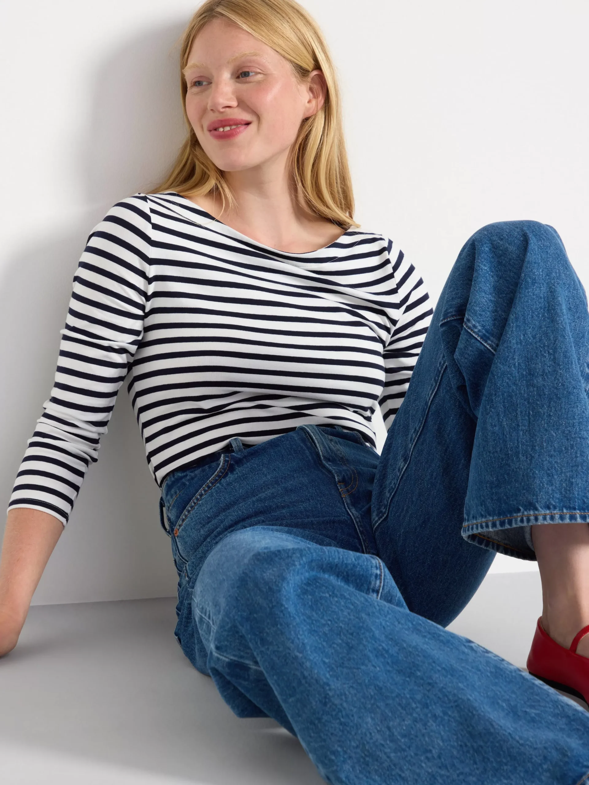 Toppar & T-Shirts>Lindex Randig Bomullstopp Dark Blue
