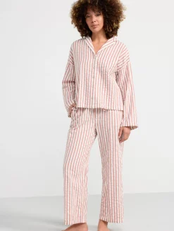 Nattplagg>Lindex Randig Pyjamas I Backebolja Dark Dusty Pink