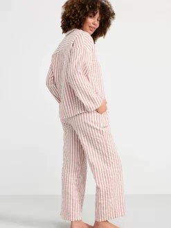 Nattplagg>Lindex Randig Pyjamas I Backebolja Dark Dusty Pink