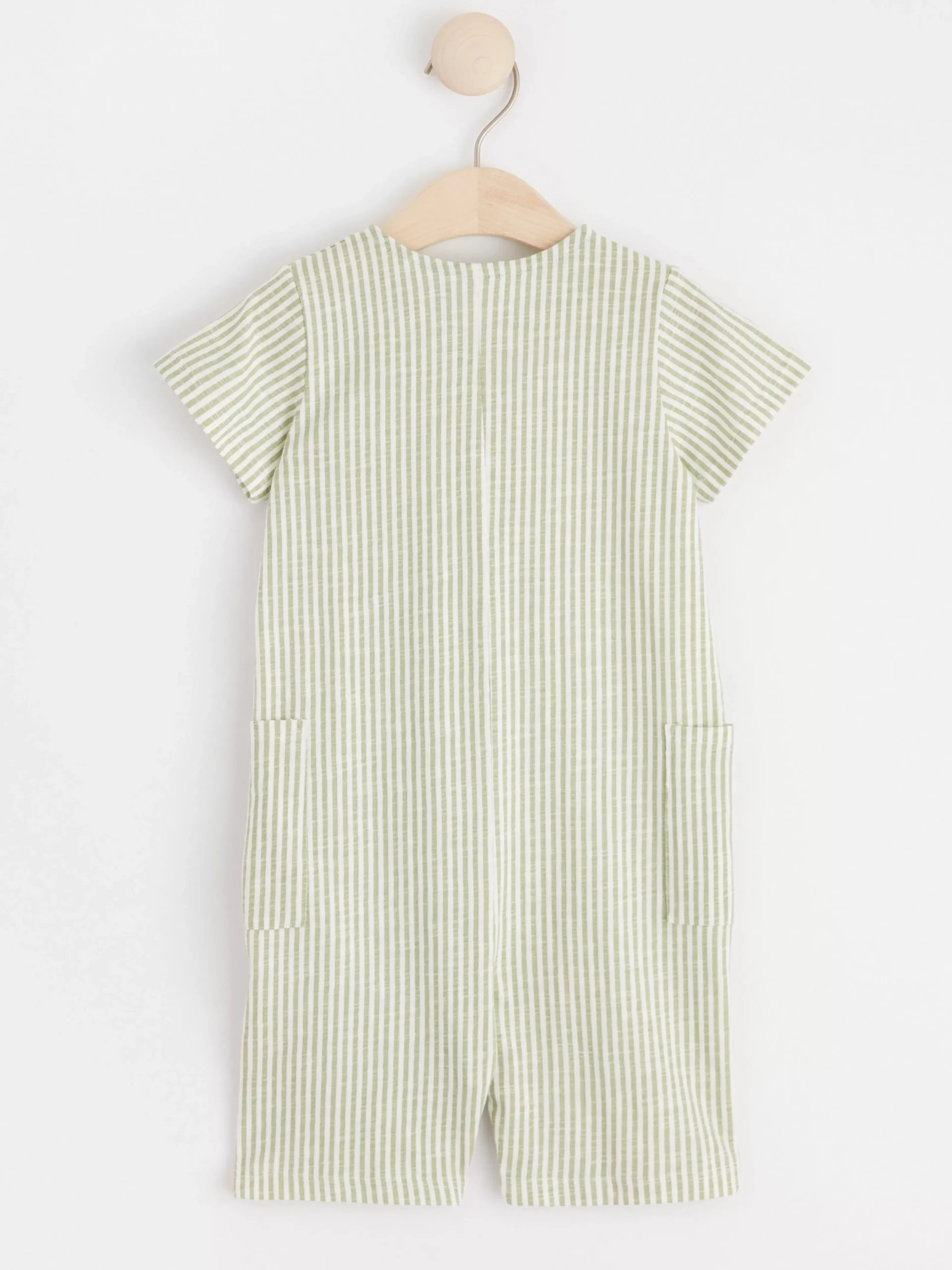 Jumpsuits & Onesies>Lindex Randig Romper I Trika Dusty Green