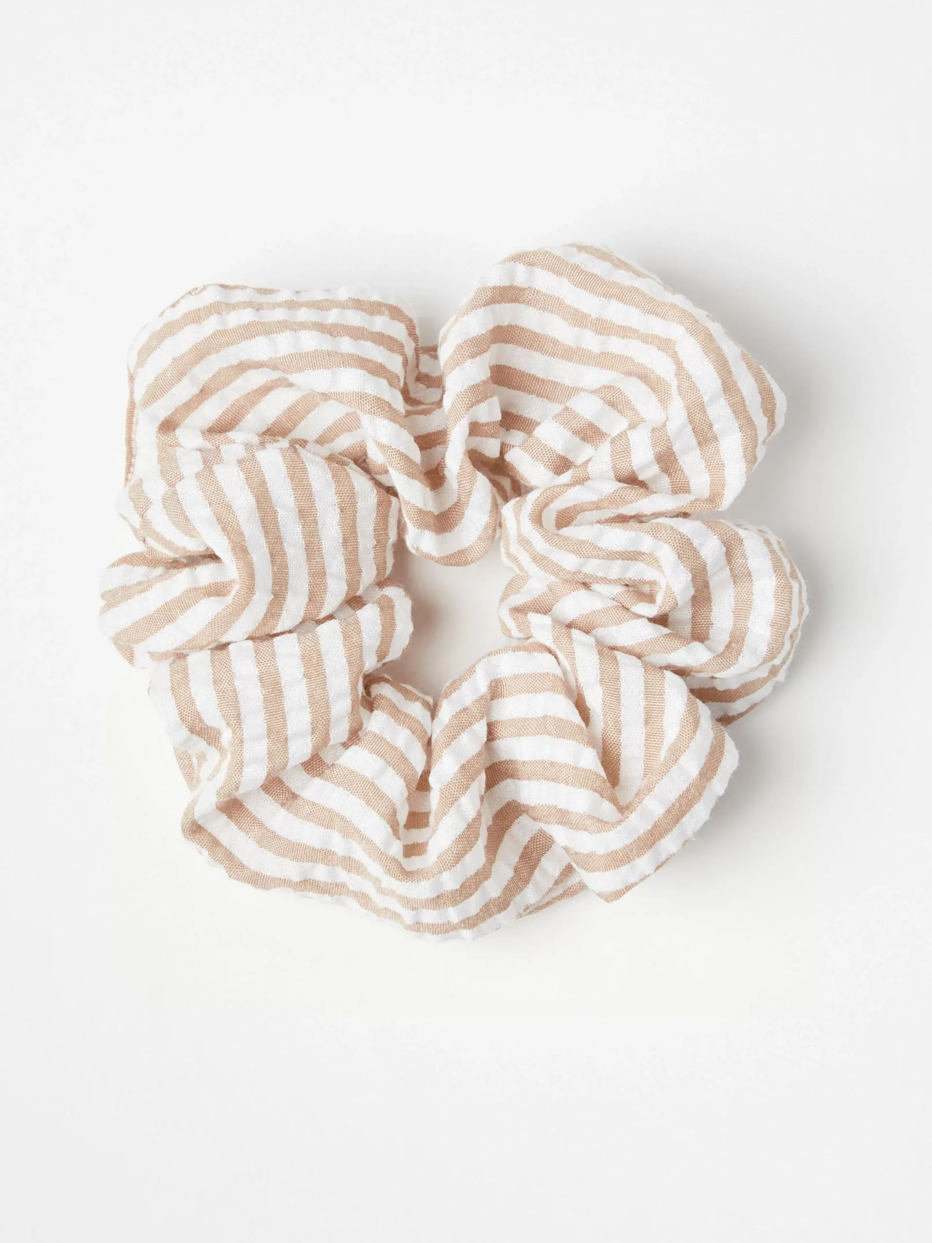 Accessoarer>Lindex Randig Scrunchie I Backebolja Beige