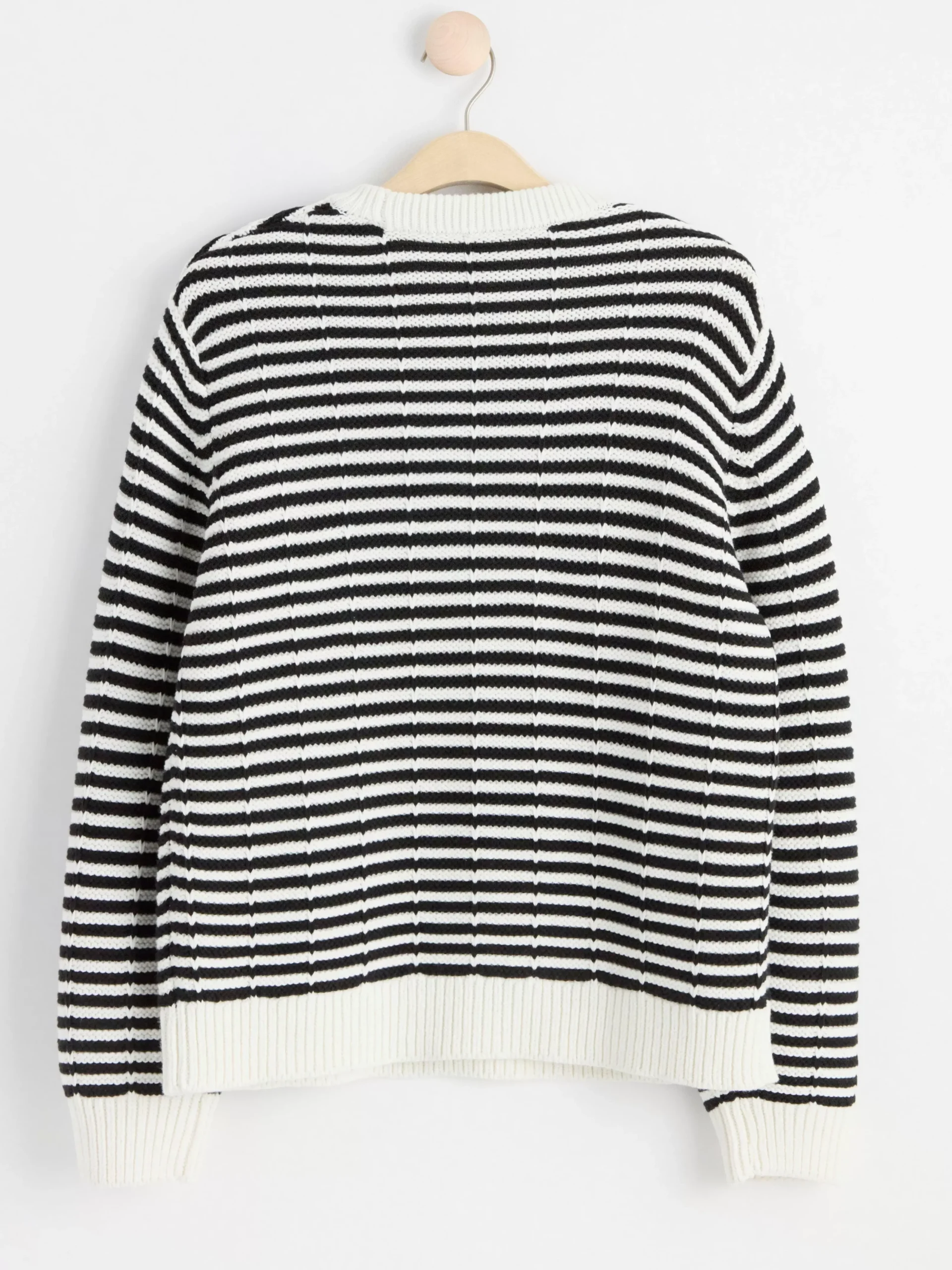 Tröjor & Cardigans>Lindex Randig Stickad Troja Black